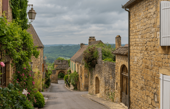 the village of domme in dordogne